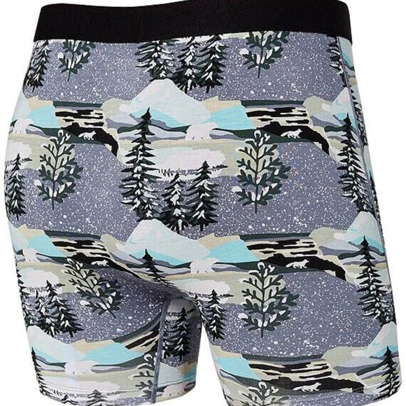 NWT Saxx Ultra Boxer Briefs Relaxed Fit - Grey The Hills Are Alive Size Medium - Picture 2 of 6